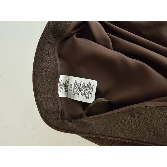 Anne Klein Women Olive High Rise Elastic Waist Casual Blended Fiber Pant Size 16 - Picture 5 of 5